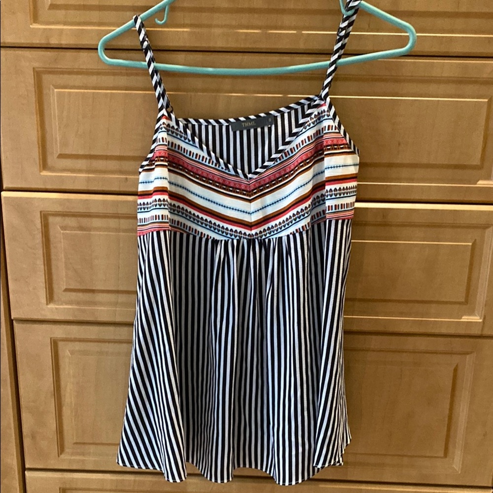 Striped Multicolor Spaghetti Strap Top